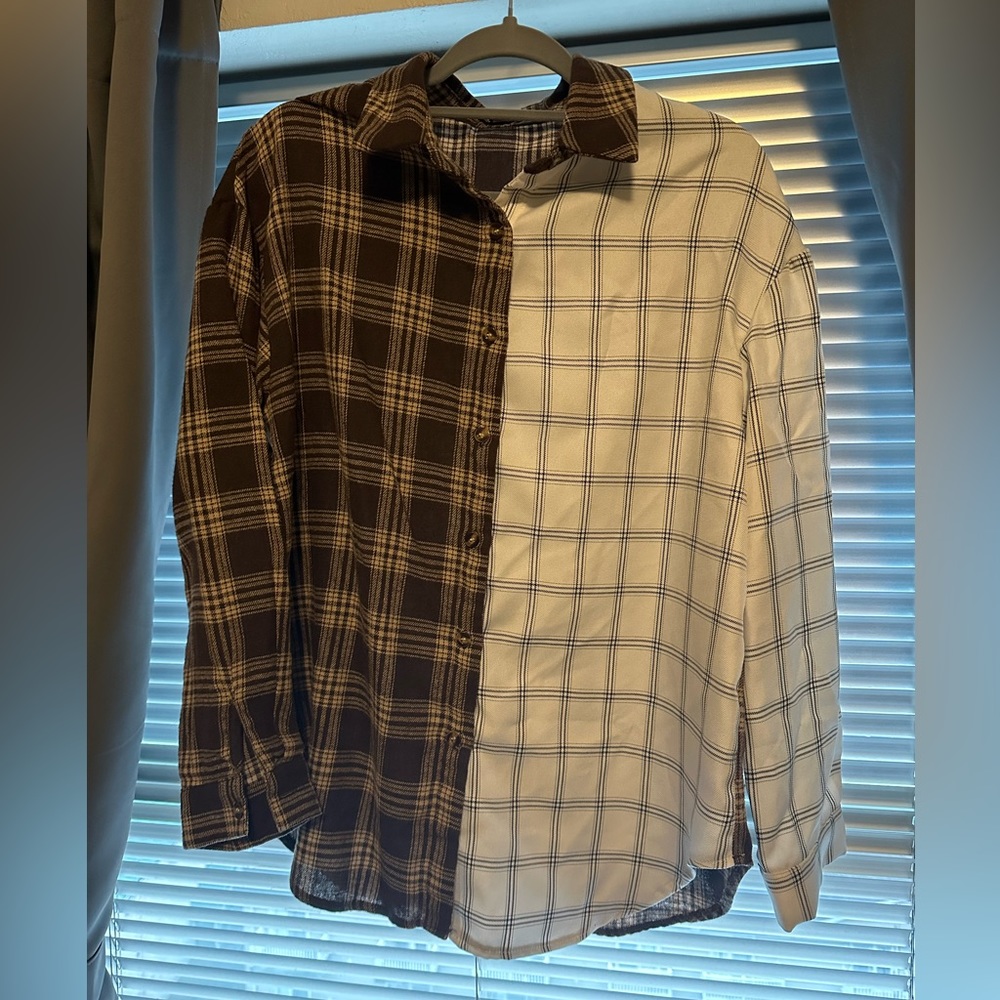 Checkered Print Flannel from Shein